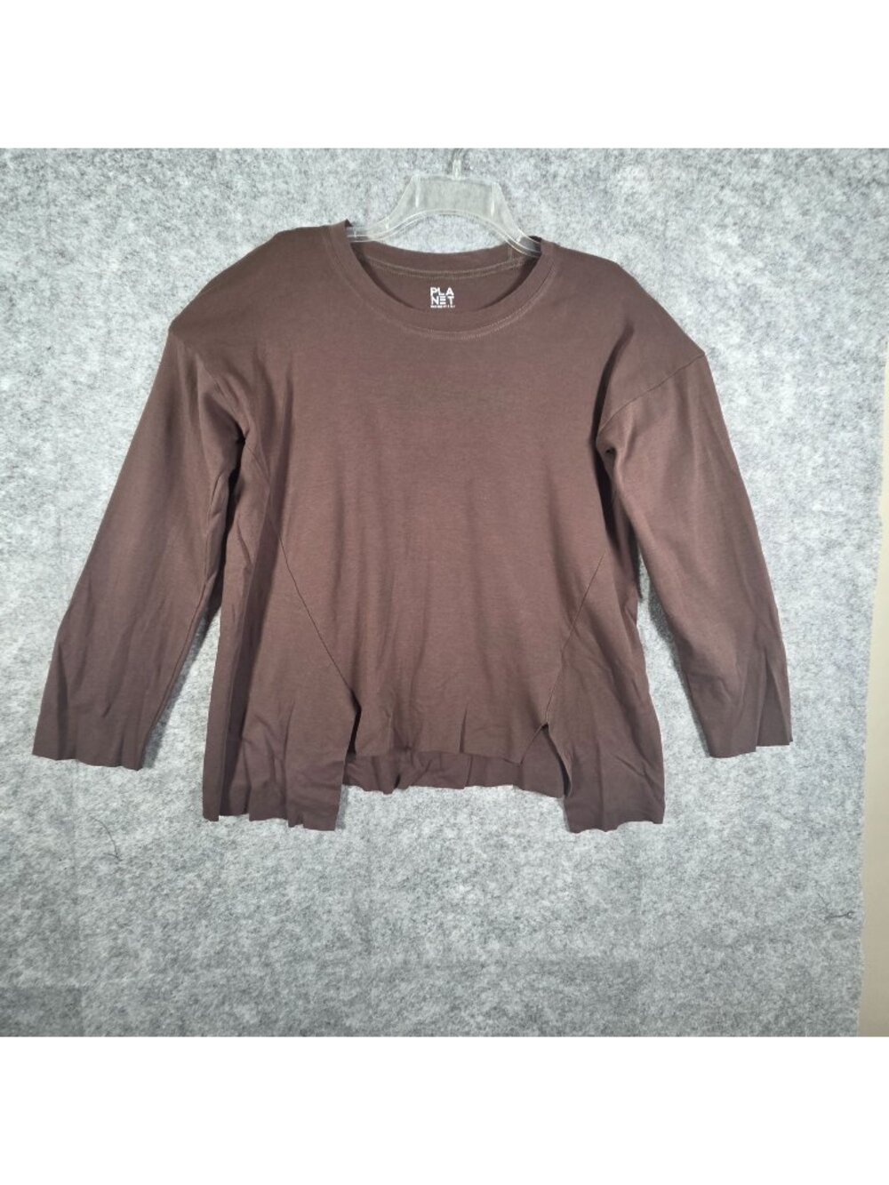 Planet by Lauren G  Knit Top Long Sleeve Pullover Brown Women's  XL Size